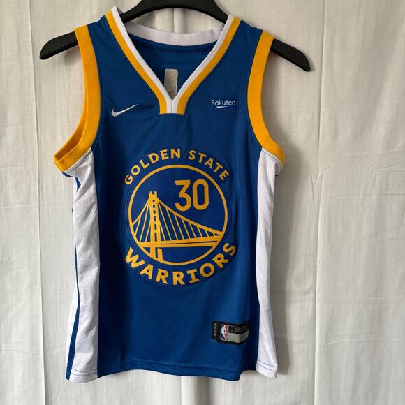 Nike Golden State Warriors Stephen Curry 30 Swingman Jersey Size S Blue Yellow - Picture 1 of 6